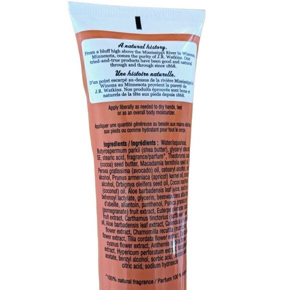 J.R. Watkins Pomegranate & Acai Shea Butter Hand Cream 3.3 oz Lotion Fruity - Picture 4 of 5